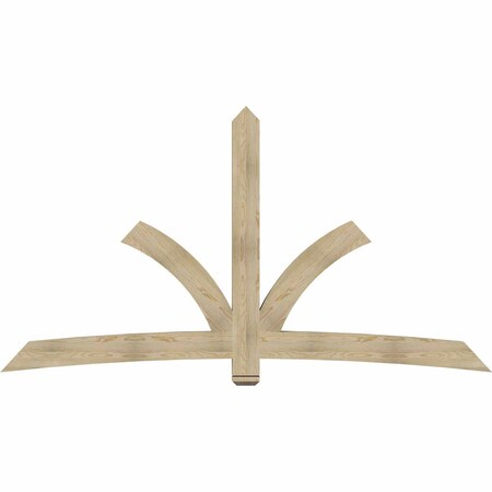 Ekena Millwork Davenport Rough Sawn Timber Gable Bracket, Douglas Fir, 108"W x 58"H x 4"D x 6"F, 13/12 Pitch GBW108X58X0406DAV00RDF